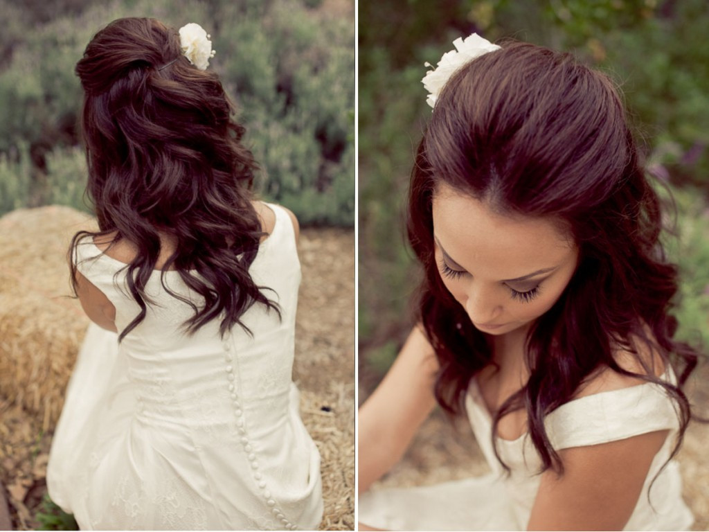 Bridesmaids Hairstyles Down
 Half up Half down Wedding Hairstyle Ideas for Short Hair