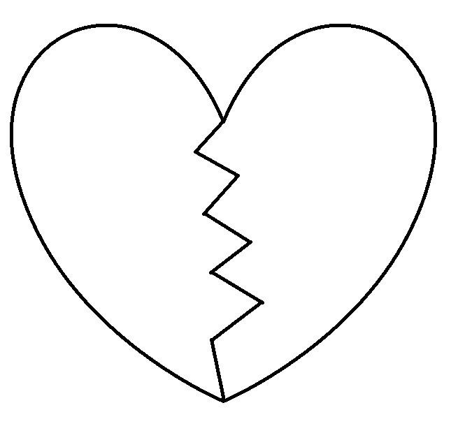 Broken Heart Coloring Pages
 The gallery for Easy Drawings Broken Hearts With Wings