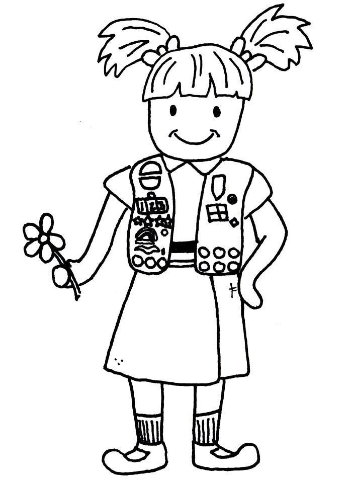 Brownie Coloring Pages
 Brownie Girl Scouts Coloring Pages Coloring Home