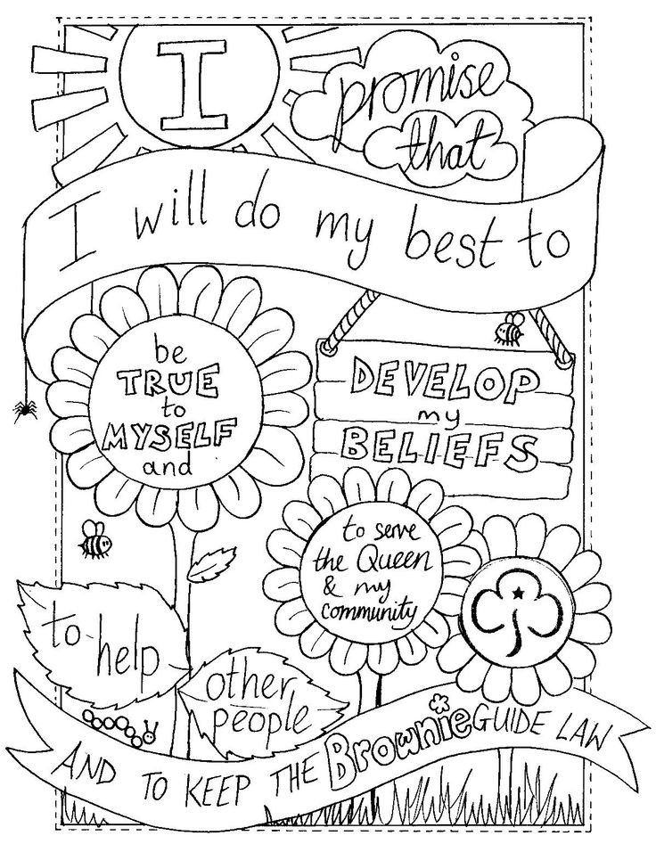 Brownie Coloring Pages
 UK Brownie Promise colouring sheet Created by emyb Emy