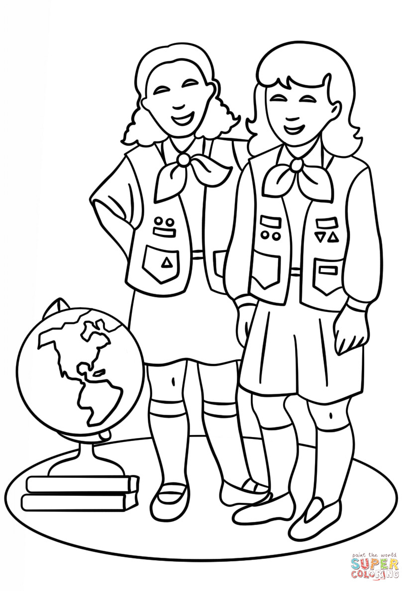 Brownie Coloring Pages
 Girl Scout Brownies Coloring Pages AZ Coloring Pages