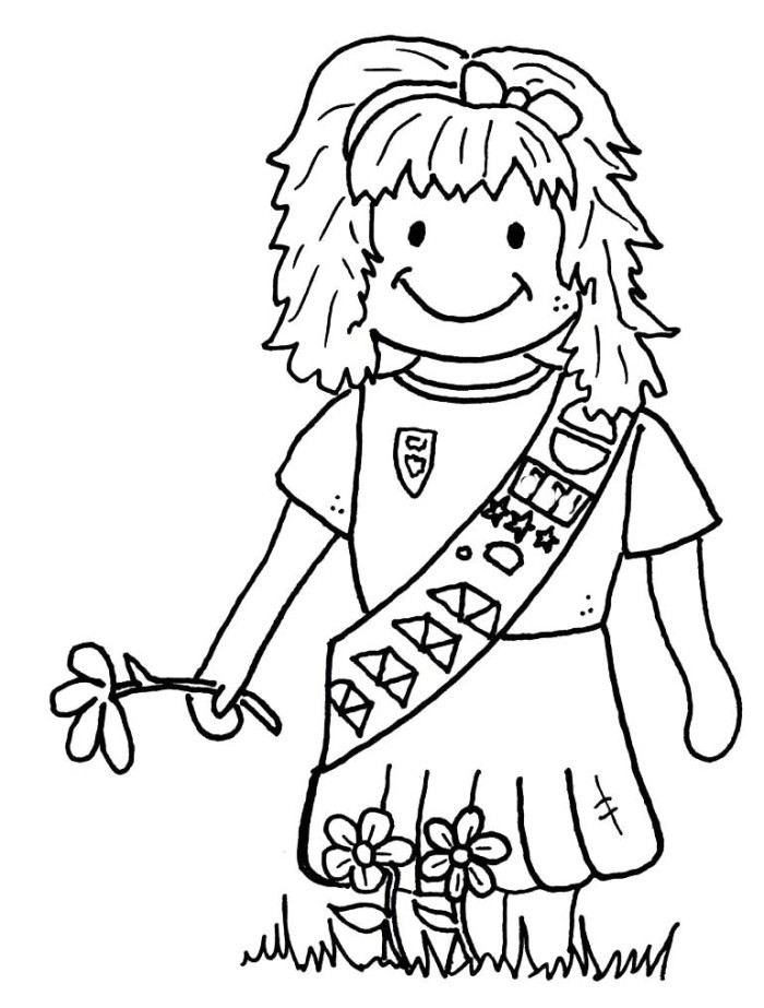 Brownie Coloring Pages
 Brownie Girl Scout Coloring Pages AZ Coloring Pages