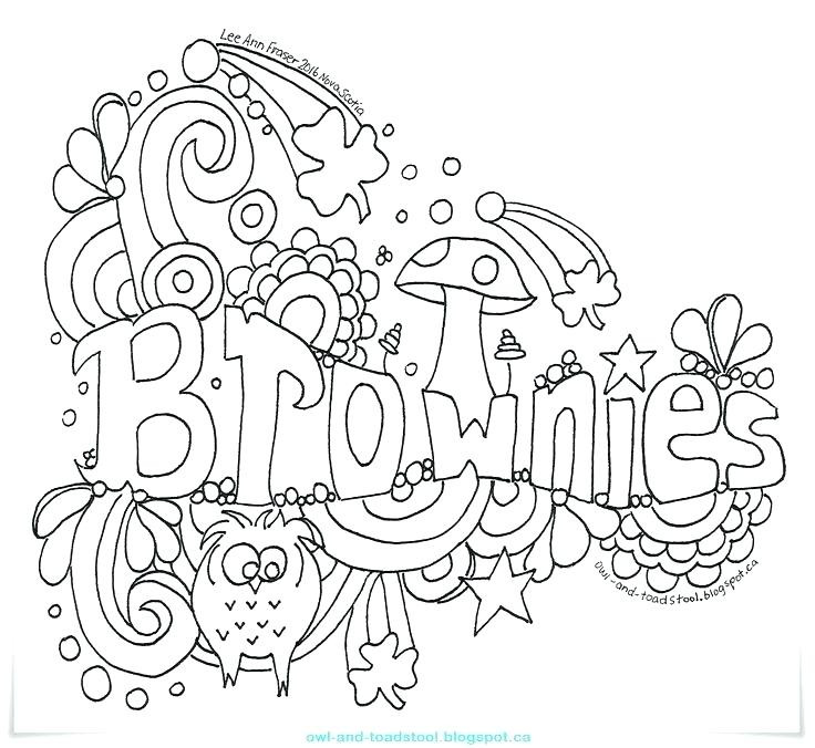 Brownie Coloring Pages
 Girl Guide Coloring Pages