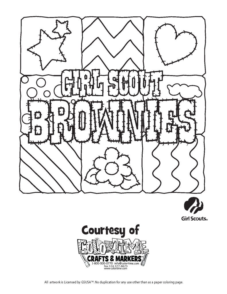 Brownie Coloring Pages
 Brownie Girl Scout Coloring Pages Coloring Home