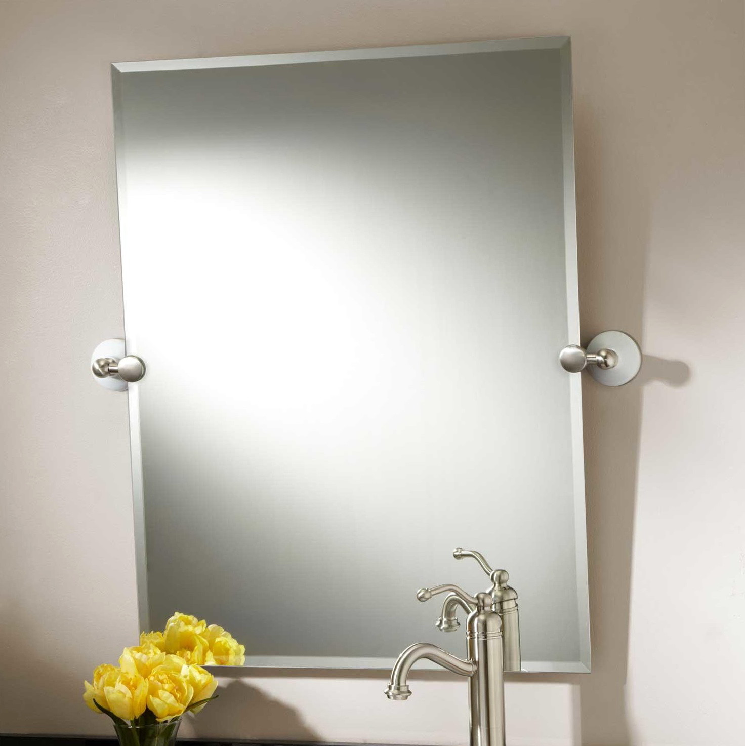 Best ideas about Brushed Nickel Bathroom Mirror
. Save or Pin Brushed Nickel Framed Bathroom Mirror Now.