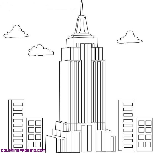 Building Coloring Pages
 Skyscraper for coloring