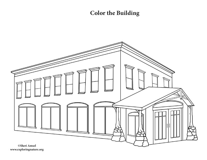 Building Coloring Pages
 Building fice Coloring Page