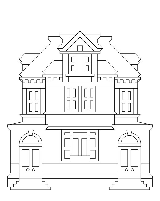 Building Coloring Pages
 Buildings Free Coloring Pages