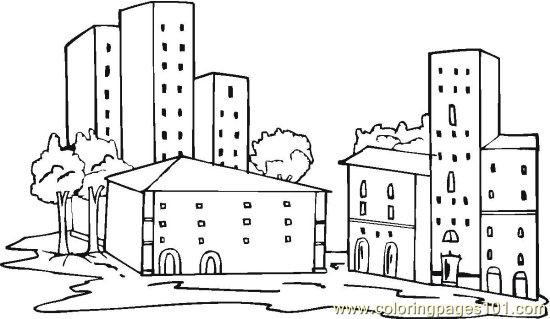 Building Coloring Pages
 Neighborhood Coloring Page Free Others Coloring Pages