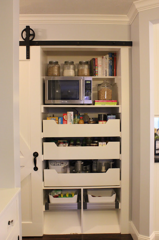 Best ideas about Built In Pantry
. Save or Pin A Tree Lined Street The Barn Door Pantry Now.
