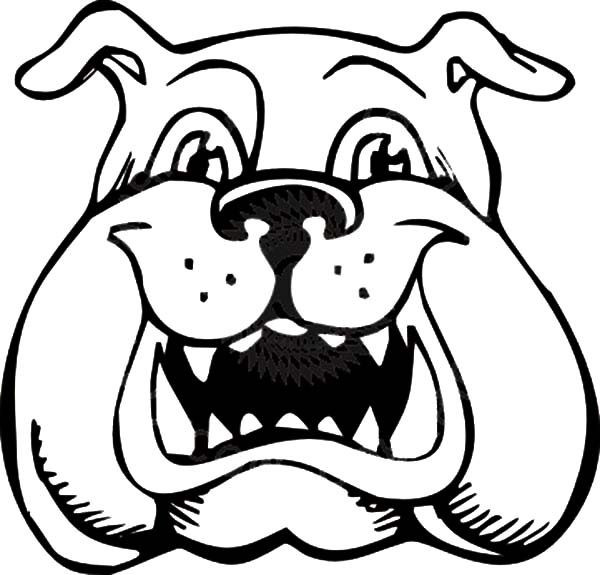 Bulldog Coloring Pages
 Bulldog is Laughing Coloring Pages