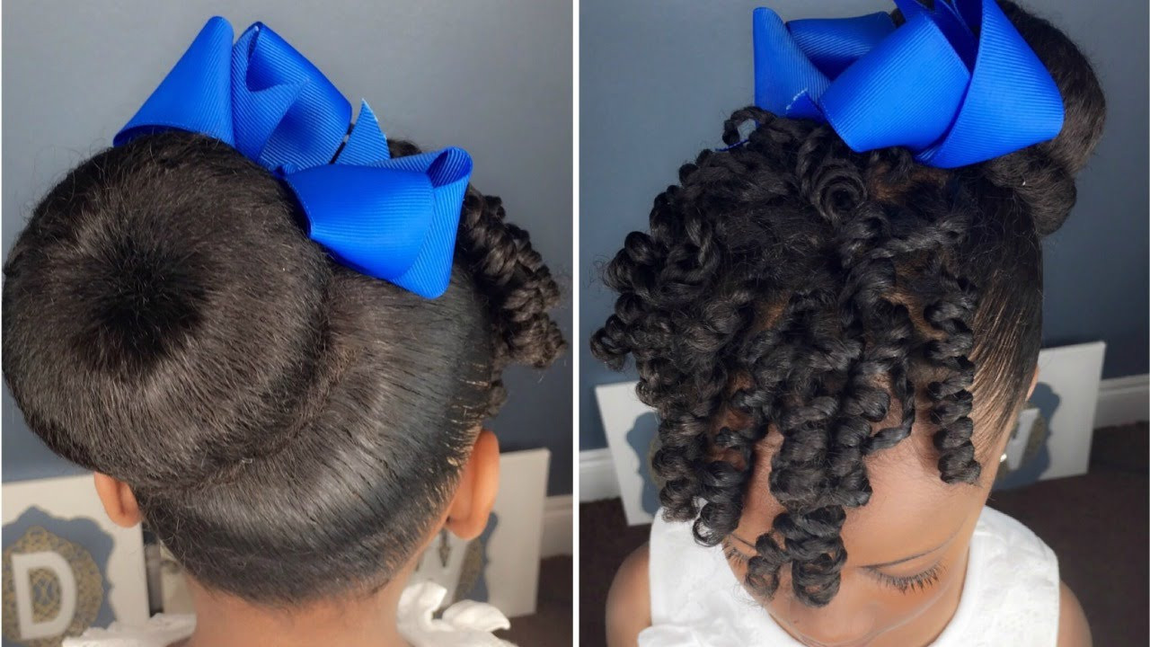 Best ideas about Bun Hairstyles For Kids
. Save or Pin Sock Bun & Curls Tutorial Now.