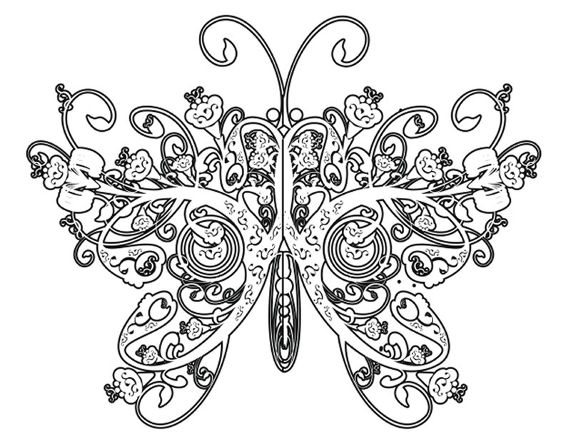 Butterfly Coloring Pages For Adults
 plicated Coloring Pages for adults Free To Print