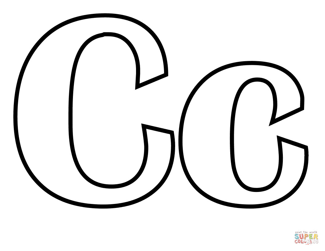 C Coloring Pages
 Dibujo de Letra C para colorear