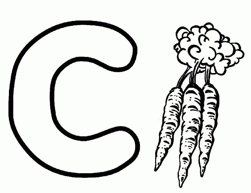 C Coloring Pages
 Carrot Is From C Coloring Pages Alphabet