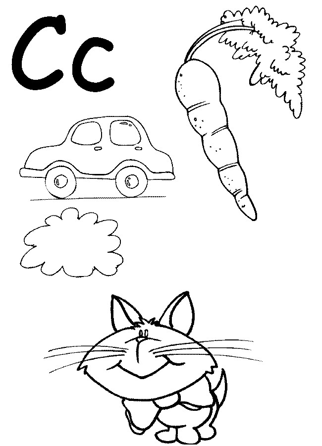 C Coloring Pages
 Printable Alphabet Coloring Pages C 3 Letter C Colouring