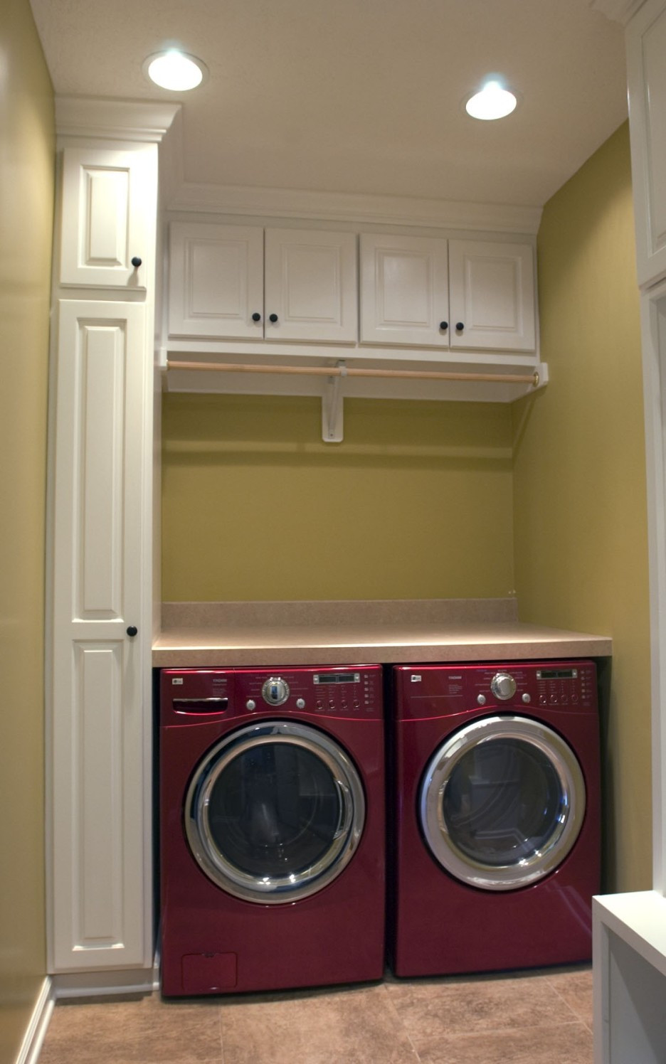 Best ideas about Cabinets For Laundry Room
. Save or Pin Black Cabinet With Cream Marble Counter Top bined With Now.