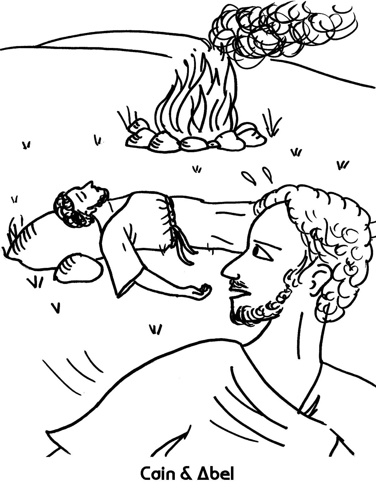 Cain And Abel Coloring Pages
 Cain and Abel Coloring Sheet