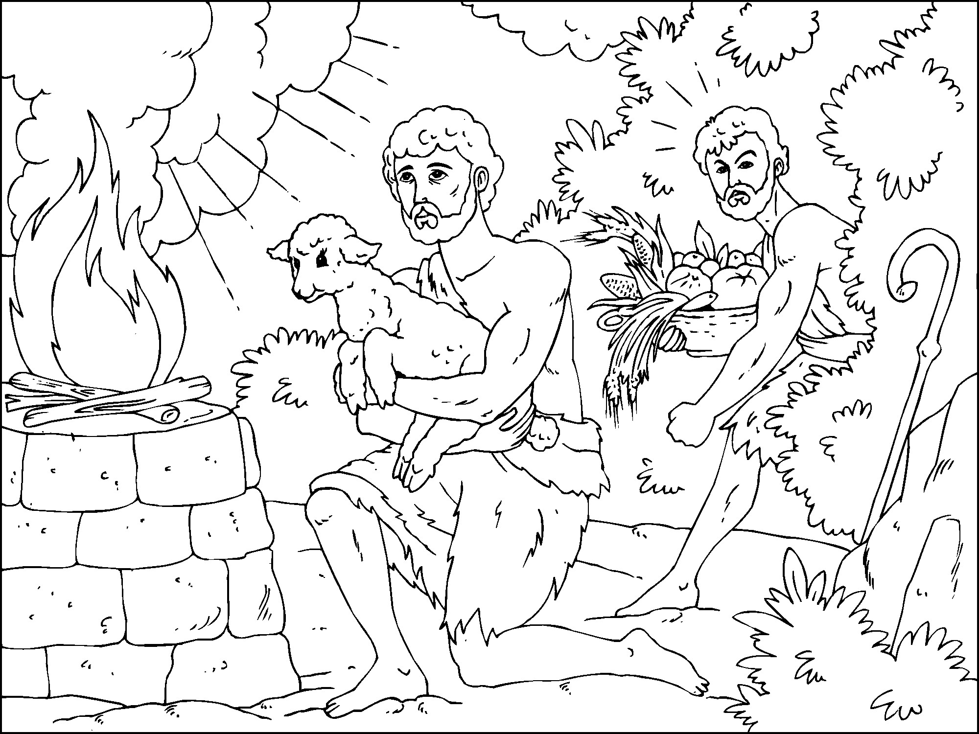 Cain And Abel Coloring Pages
 Cain y abel para imprimir