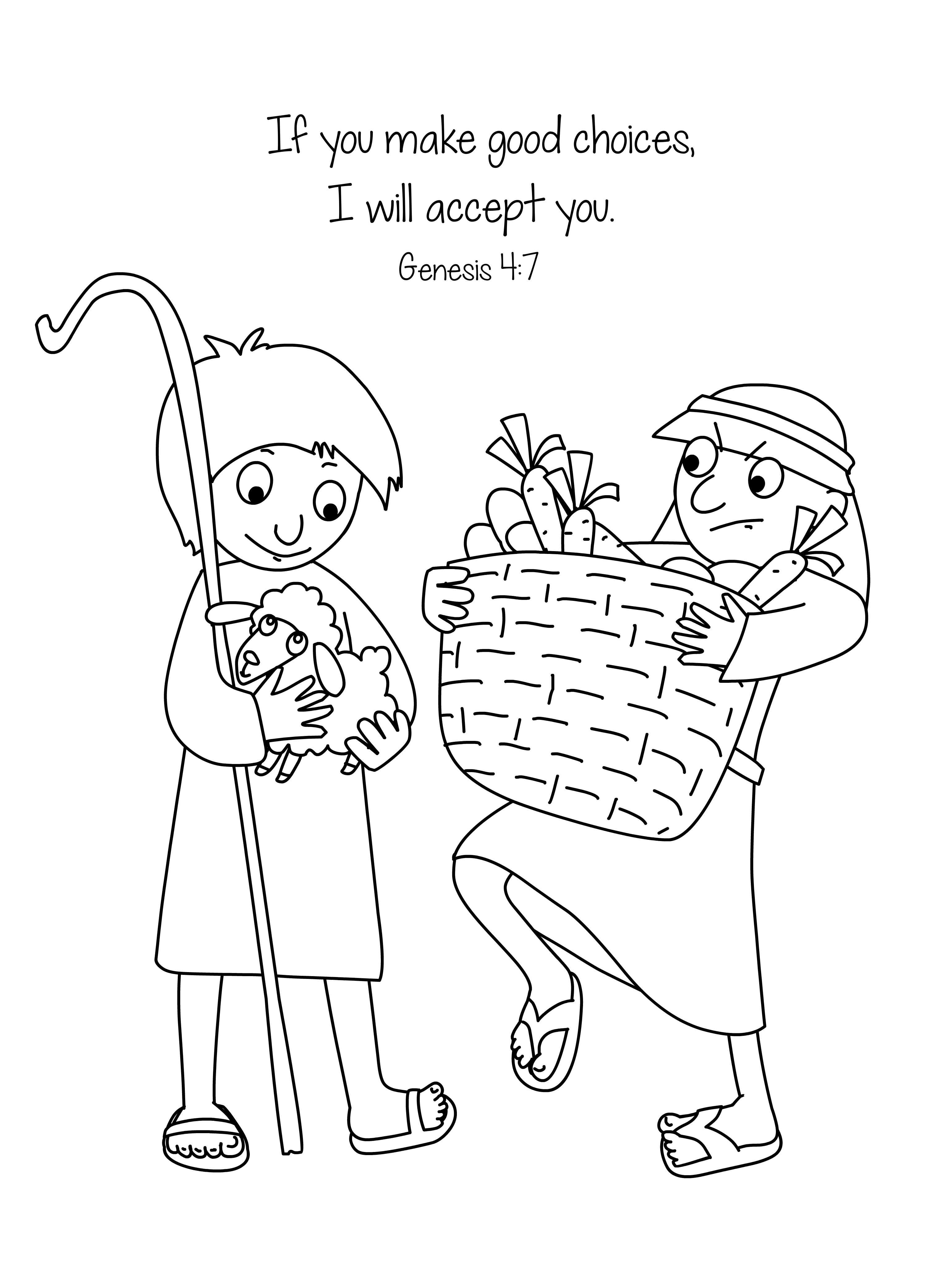 Cain And Abel Coloring Pages
 Free Bible Coloring Page Cain and Abel
