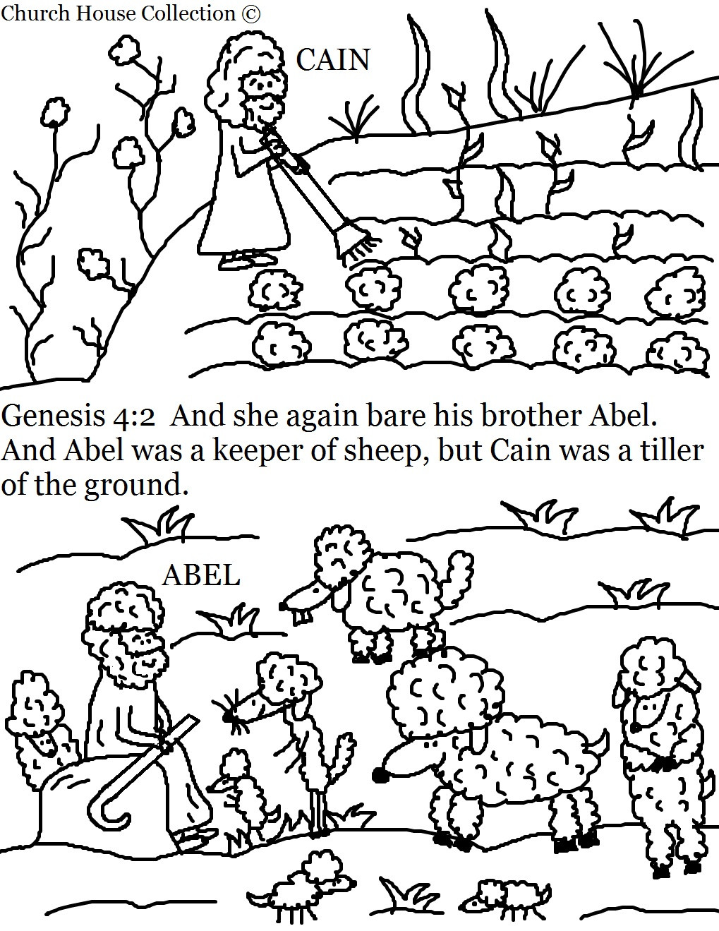 Cain And Abel Coloring Pages
 Church House Collection Blog Cain And Abel Coloring Pages