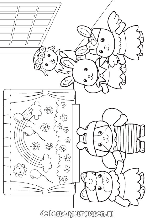 Calico Critters Coloring Pages
 Sylvanian Families005 Printable coloring pages