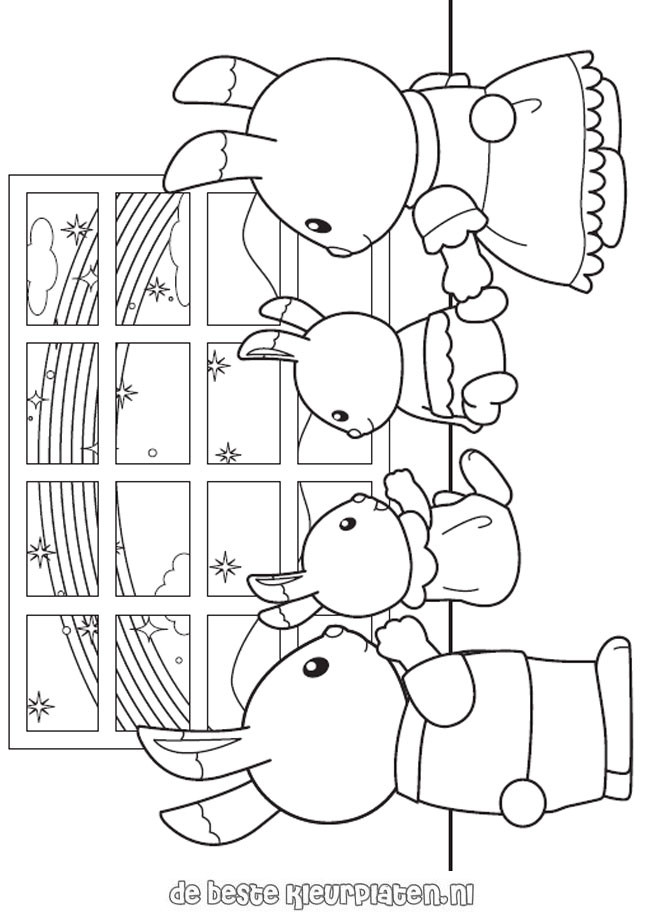 Calico Critters Coloring Pages
 Sylvanian Families004 Printable coloring pages