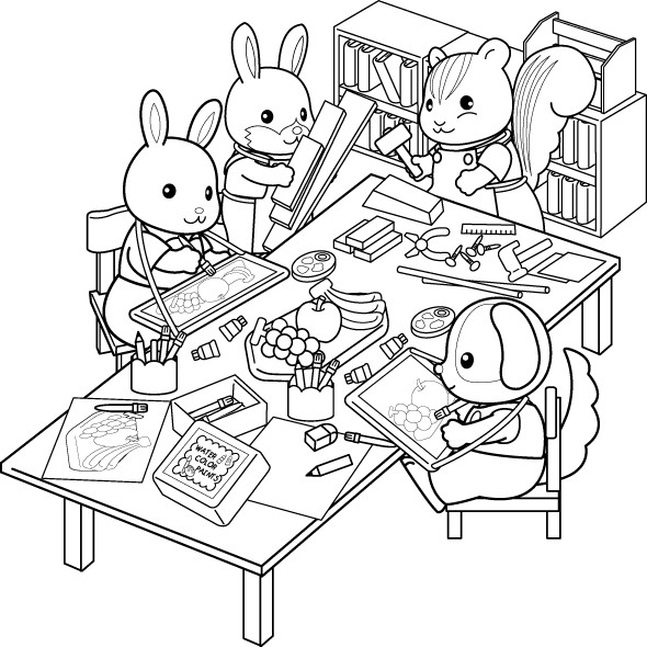 Calico Critters Coloring Pages
 Calico Critters Coloring Pages Coloring Home