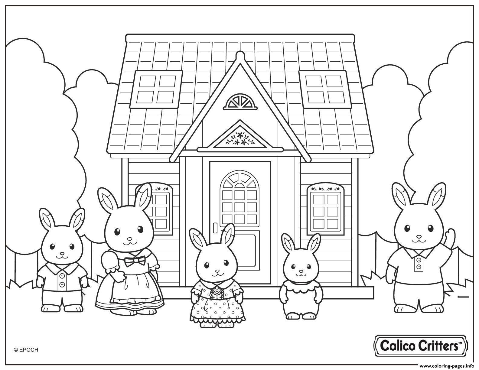 Calico Critters Coloring Pages
 Calico Critters Cute Family Coloring Pages Printable
