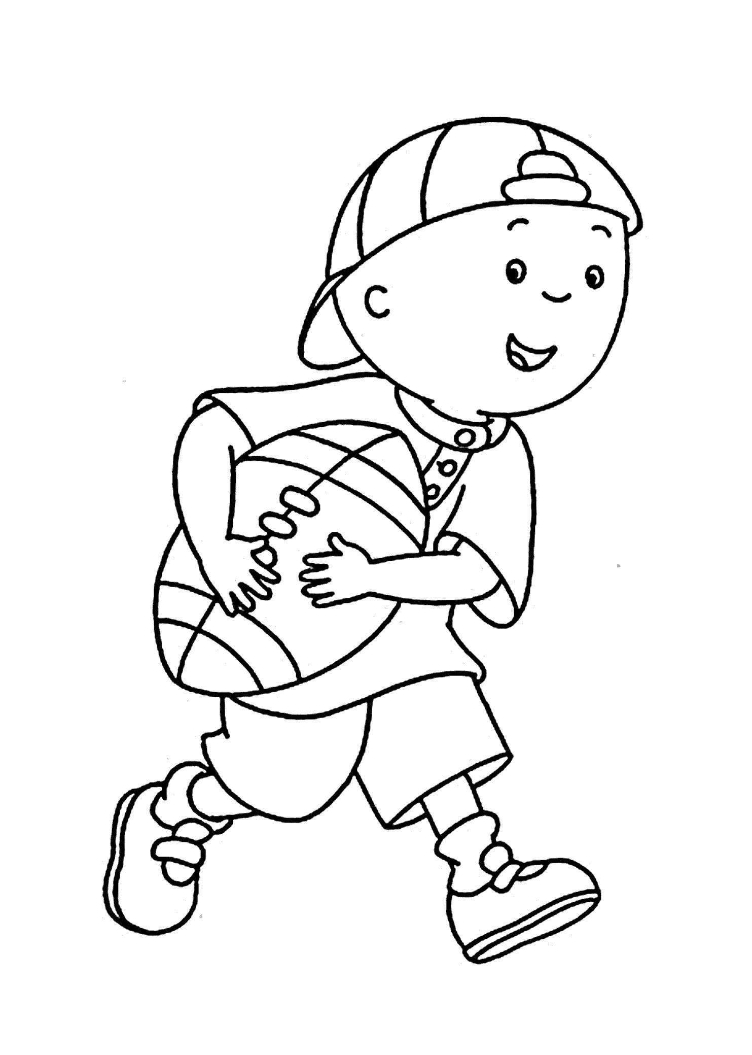 Caliou Coloring Sheets For Boys
 Rugby Caillou Coloring Pages coloringsuite