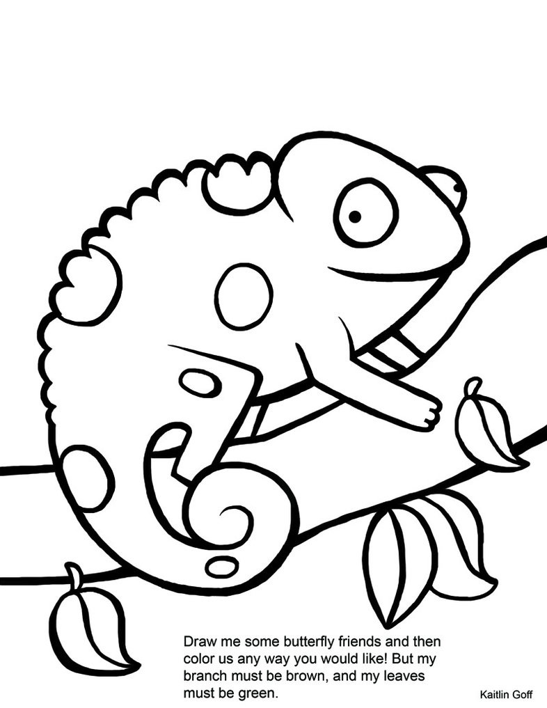 Cameleon Coloring Pages
 Mixed Up Chameleon Coloring Page Coloring Home