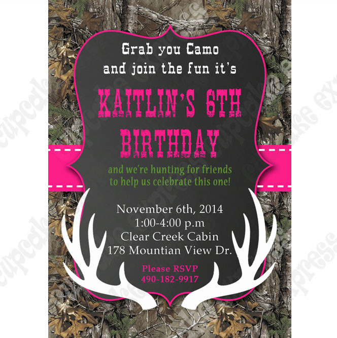 Best ideas about Camo Birthday Invitations
. Save or Pin CAMO girl Printable invitation hunting realtree DIY Now.
