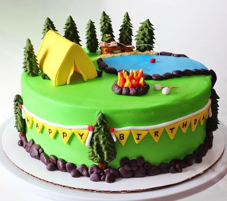 Best ideas about Camping Birthday Cake
. Save or Pin Camping Themed Cake Now.