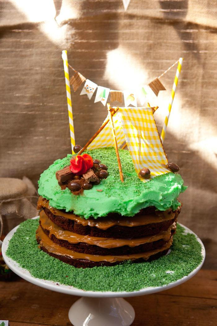 Best ideas about Camping Birthday Cake
. Save or Pin Kara s Party Ideas Camping themed birthday party via Kara Now.