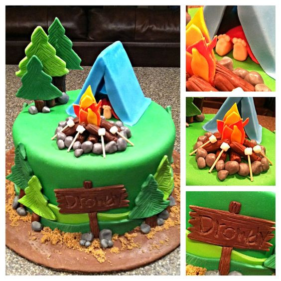 Best ideas about Camping Birthday Cake
. Save or Pin Southern Blue Celebrations CAMPING THEMED CAKES CUPCAKES Now.