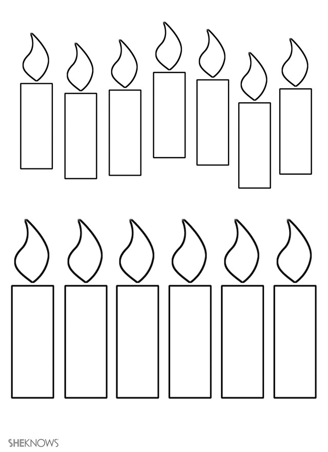 Candle Coloring Pages
 Birthday candles Free Printable Coloring Pages