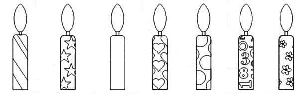 Candle Coloring Pages
 Birthday Candle