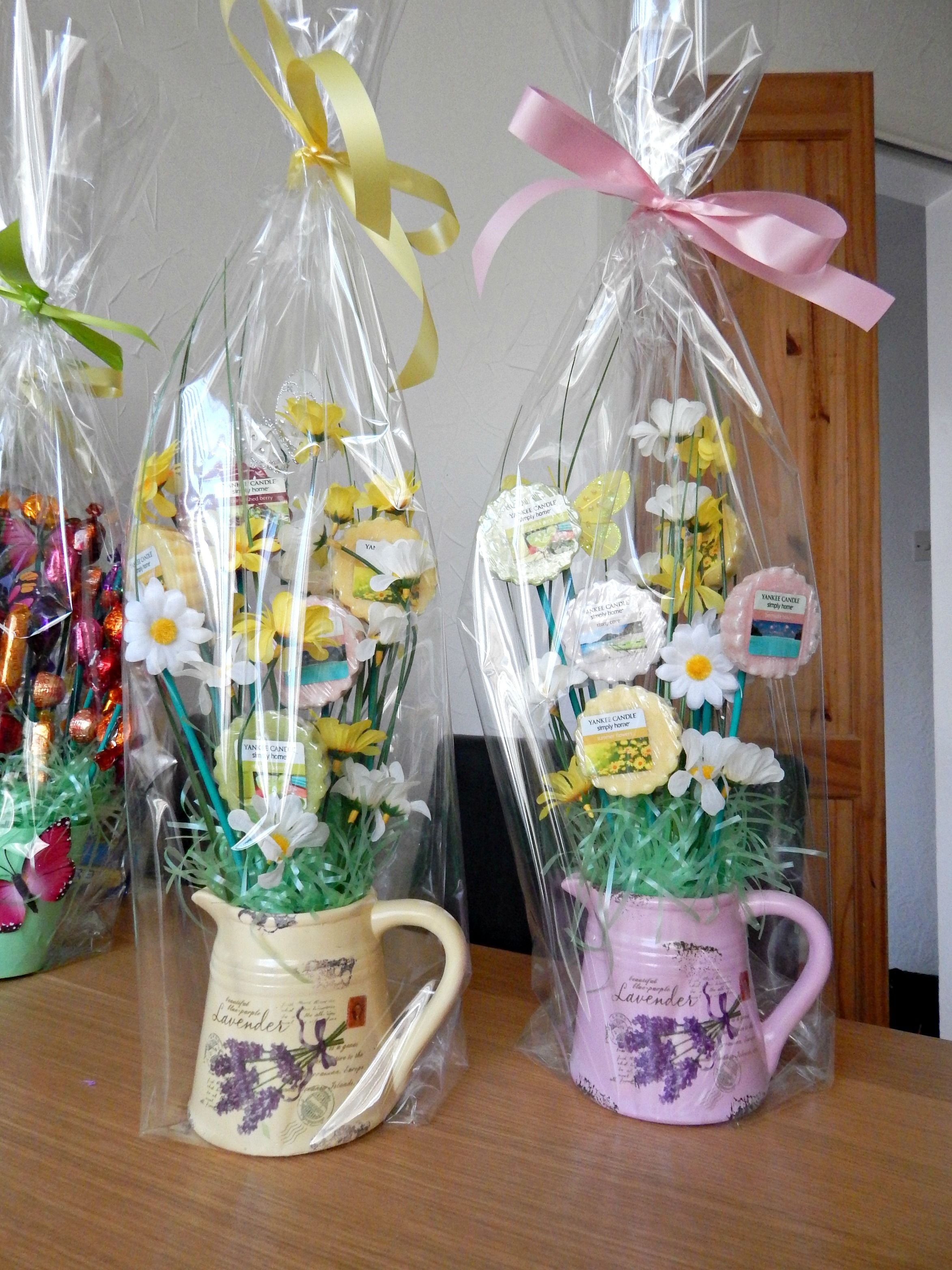 Candle Gift Basket Ideas
 I made these Spring Hampers with Yankee Candle melts