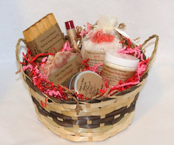 Candle Gift Basket Ideas
 Rose Soap Gift Basket with Wood Wick Candle Body Butter