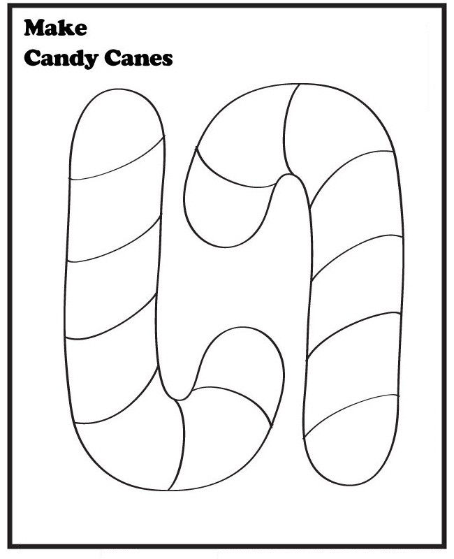 Candy Canes Coloring Pages
 Free Printable Candy Cane Coloring Pages For Kids