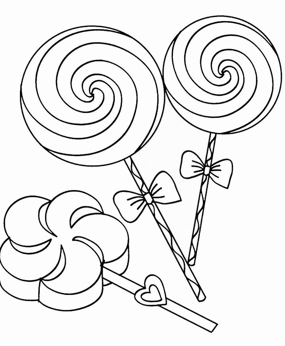 Candy Coloring Pages
 Sweets and Candy Coloring Pages