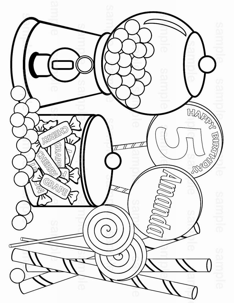 Candy Coloring Pages
 Sweets and Candy Coloring Pages