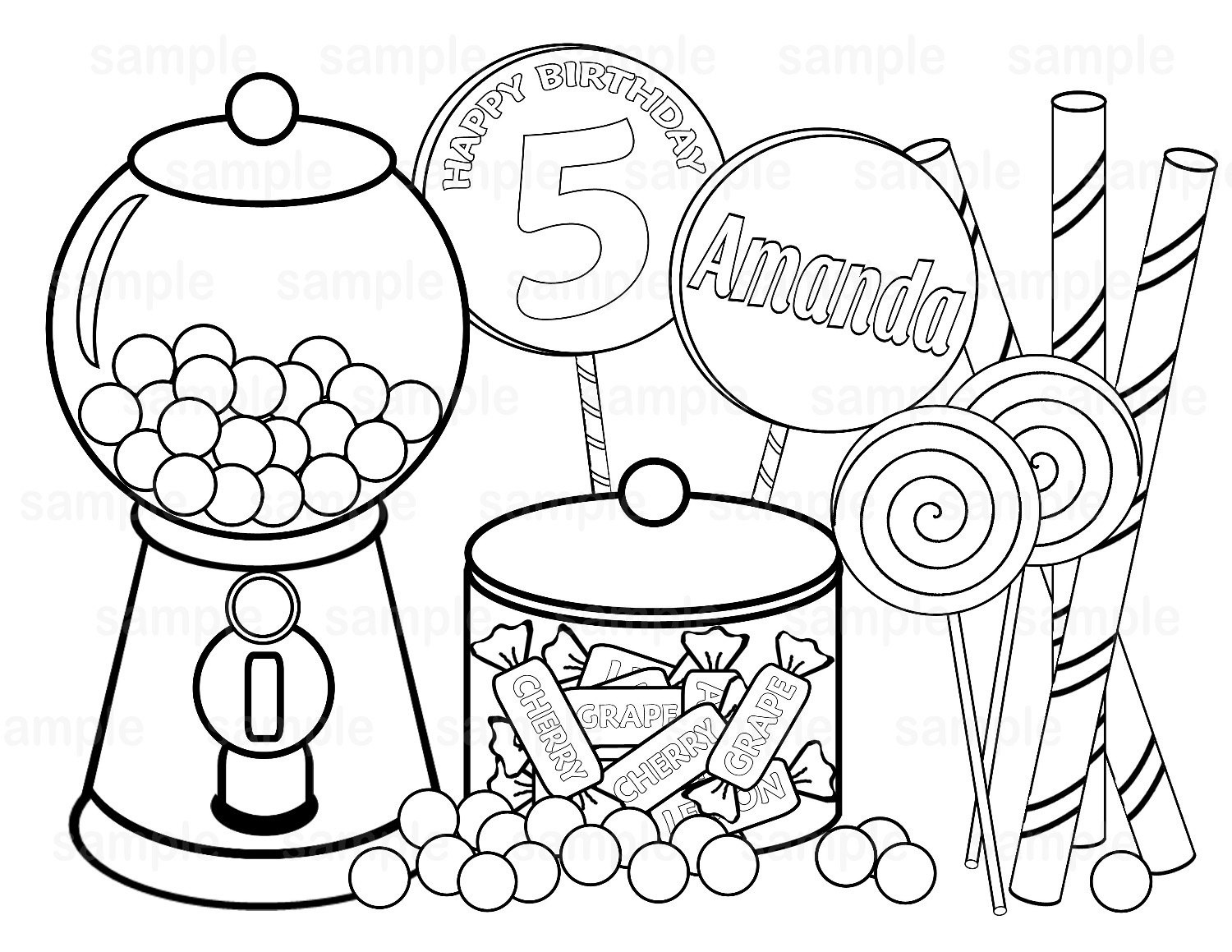 Candy Coloring Pages
 Candy Coloring Pages Bestofcoloring