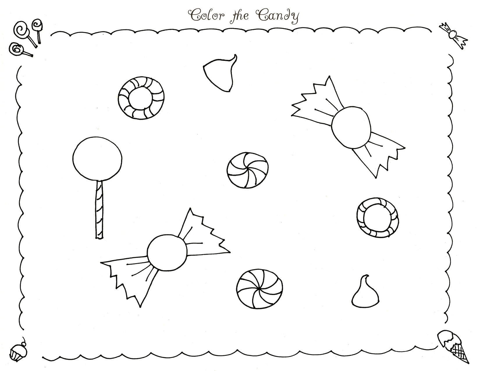 Candy Coloring Pages
 Free Printable Candy Coloring Pages For Kids