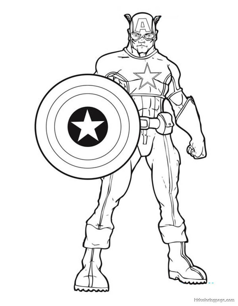 Captain America Coloring Sheet
 Captain America Shield Coloring Page 4107