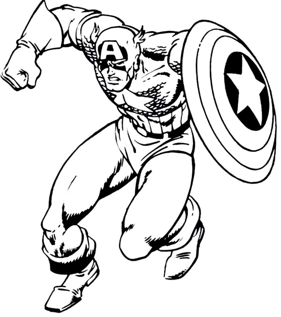 Captain America Coloring Sheet
 Amazing Captain America Coloring Pages For Kids X Has