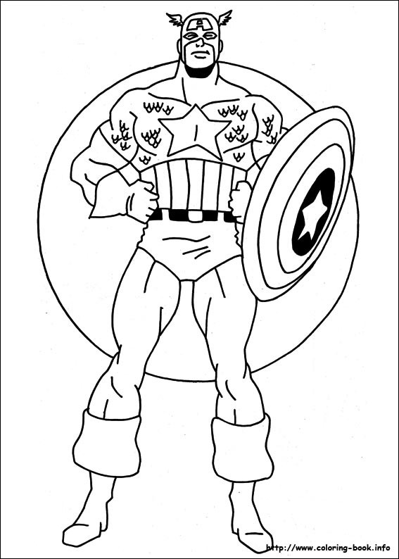 Captain America Coloring Sheet
 captain america