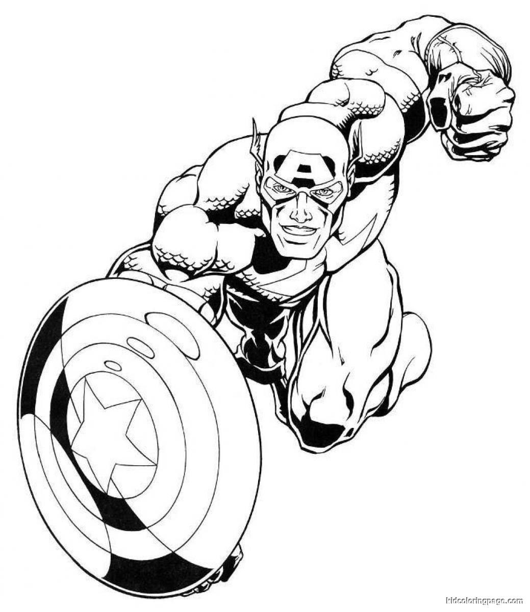 Captain America Coloring Sheet
 Captain America Shield Coloring Pages Bestofcoloring