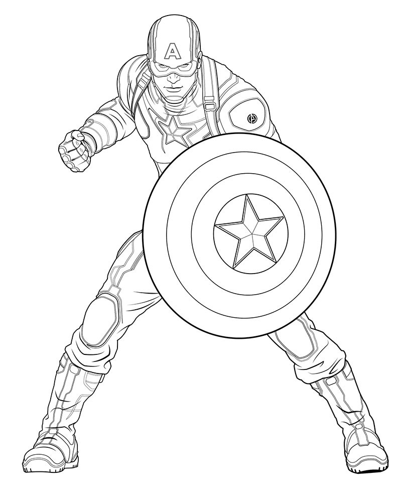 Captain America Coloring Sheet
 Captain america coloring pages