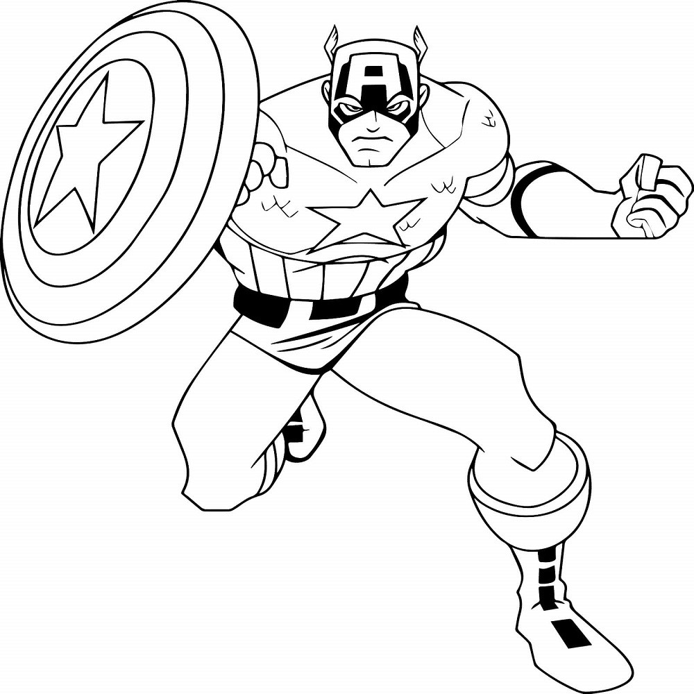 Captain America Coloring Sheet
 30 Printable Captain America Coloring Pages